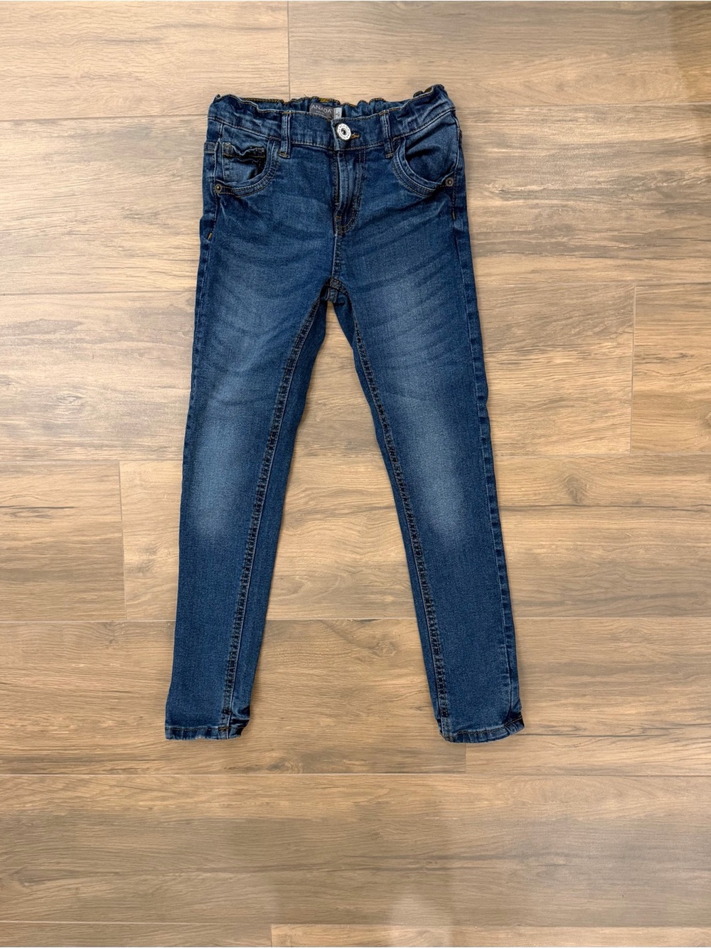 Boys Dark Blue Stretch Denim Skinny Jeans